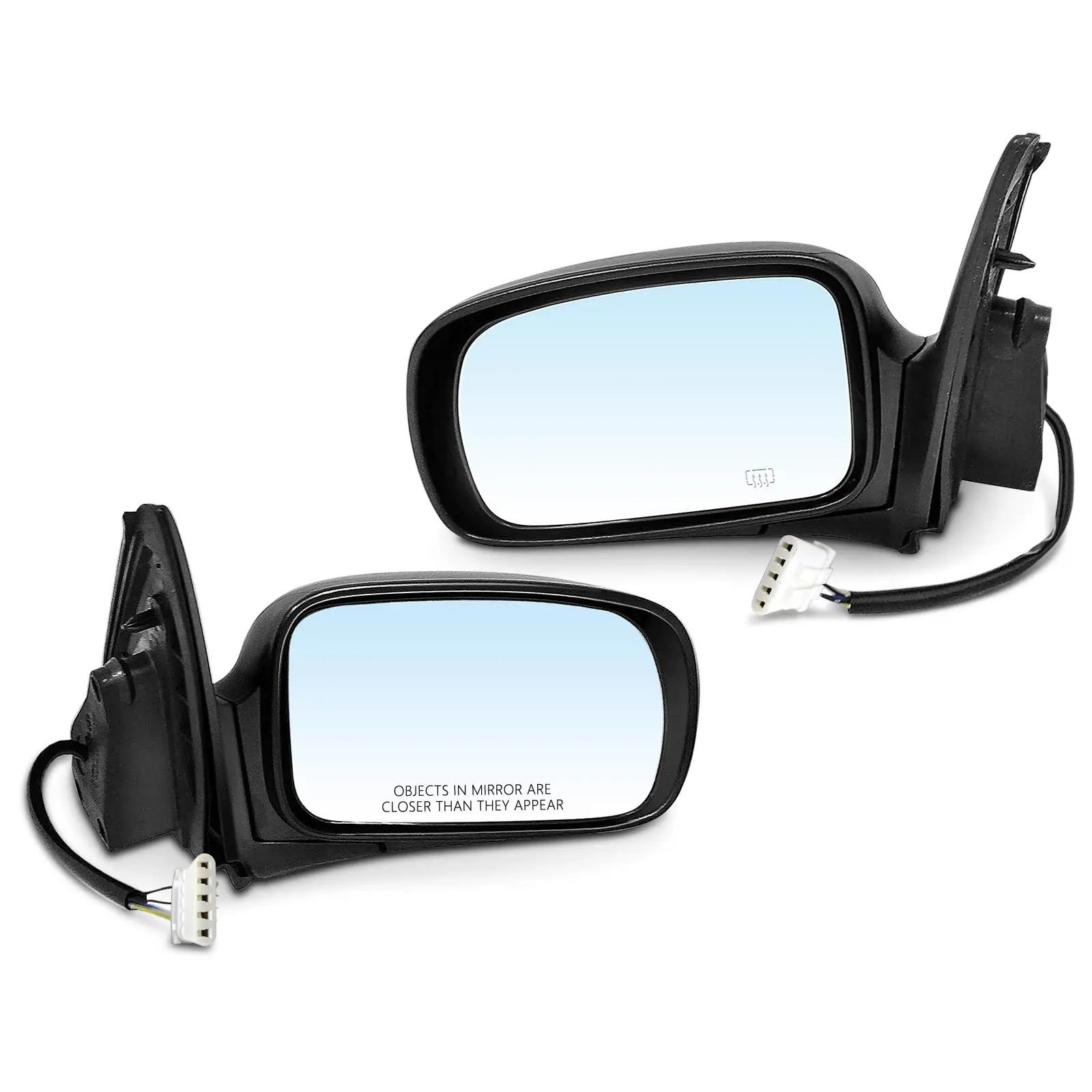 A-Premium Pair Power Door Mirror for Nissan Quest 1999-2002 Mercury Villager 1999-2002 Power Folding Heated Textured Black