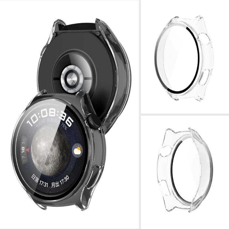 Tempered-Glass Film Screen Protector Case Cover For HUAWEI Watch 4 Smart Watch Protective Cover Bumper Shell Protection Frame