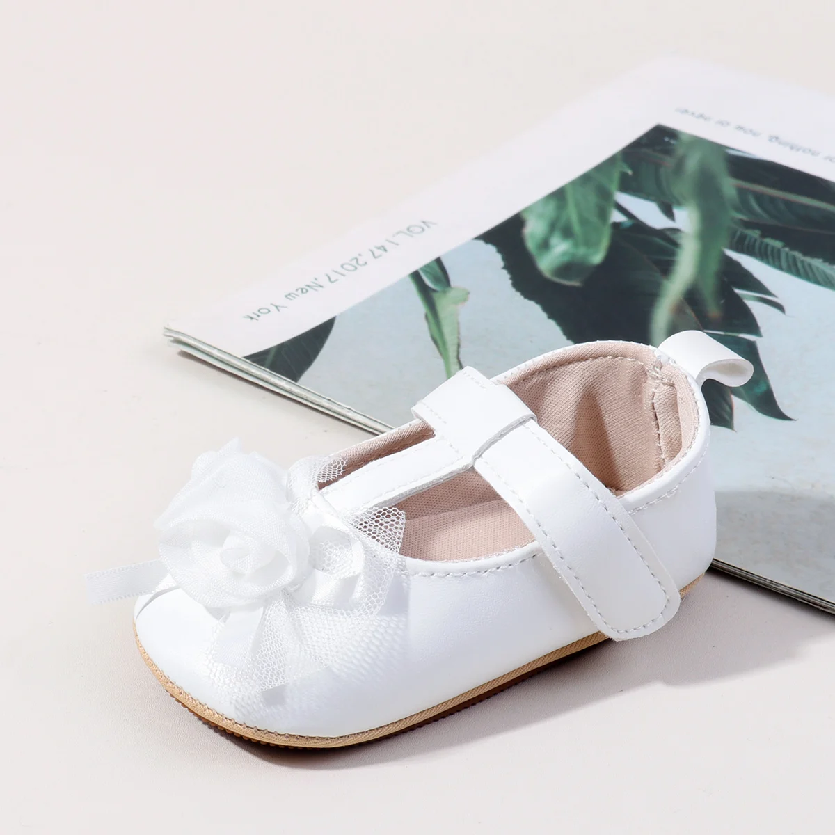 

New Style Baby Girls First Walking Toddler Shoes For 0-18M Baby Princess Shoes With High Quality PU Leather And TPR Sole