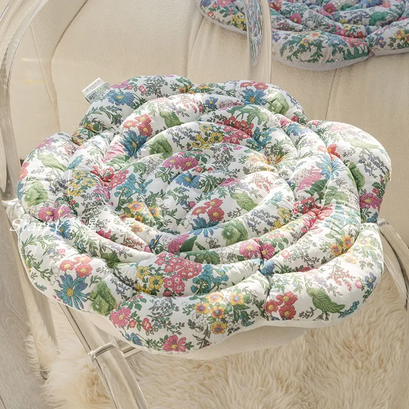 Rose cushion cotton round chair seat cushion Sofa cushion thickened student office seat cushion