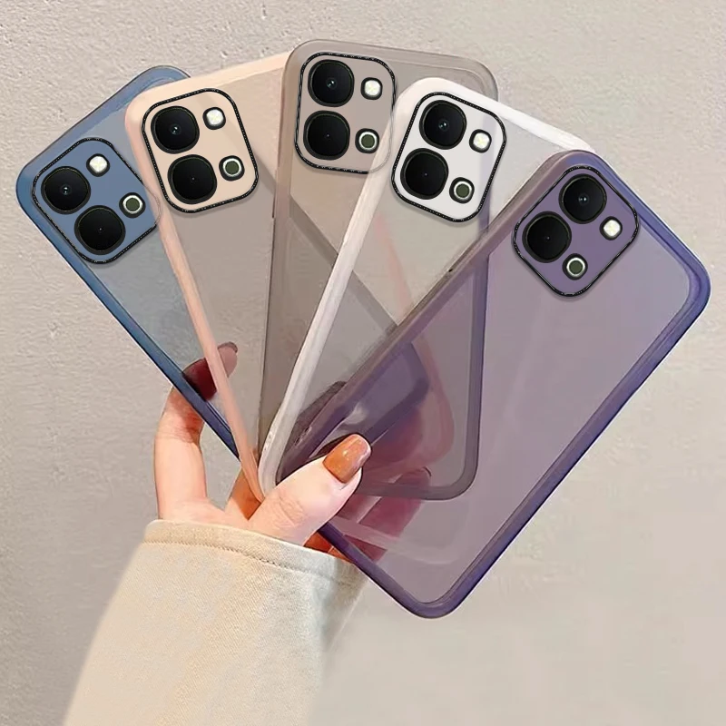 Biruiqu For VIVO T5X New Shockproof Protective Case Transparent Soft Silicone All-Around Protection Phone Case