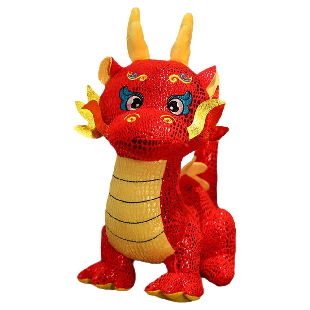 Jahr des Drachen Maskottchen Kuscheltiere für Kinder Spielzeug Chinesisches Sternzeichen PP Baumwolle Geschenke