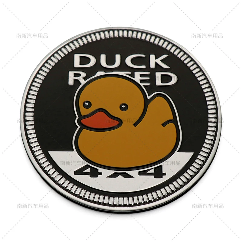 3D Aluminium Duck 4X4 Rated Logo Car Decals Emblem Badge Sticker For Jeep Wrangler Grand Cherokee Patriot Auto Body Styling