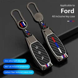 Zinc Alloy Car Remote Smart Key Case, Capa Shell, Protector Acessórios, Fit para Ford Fiesta, Focus 3, 4, Mondeo, Ecosport, Kuga, Focus ST