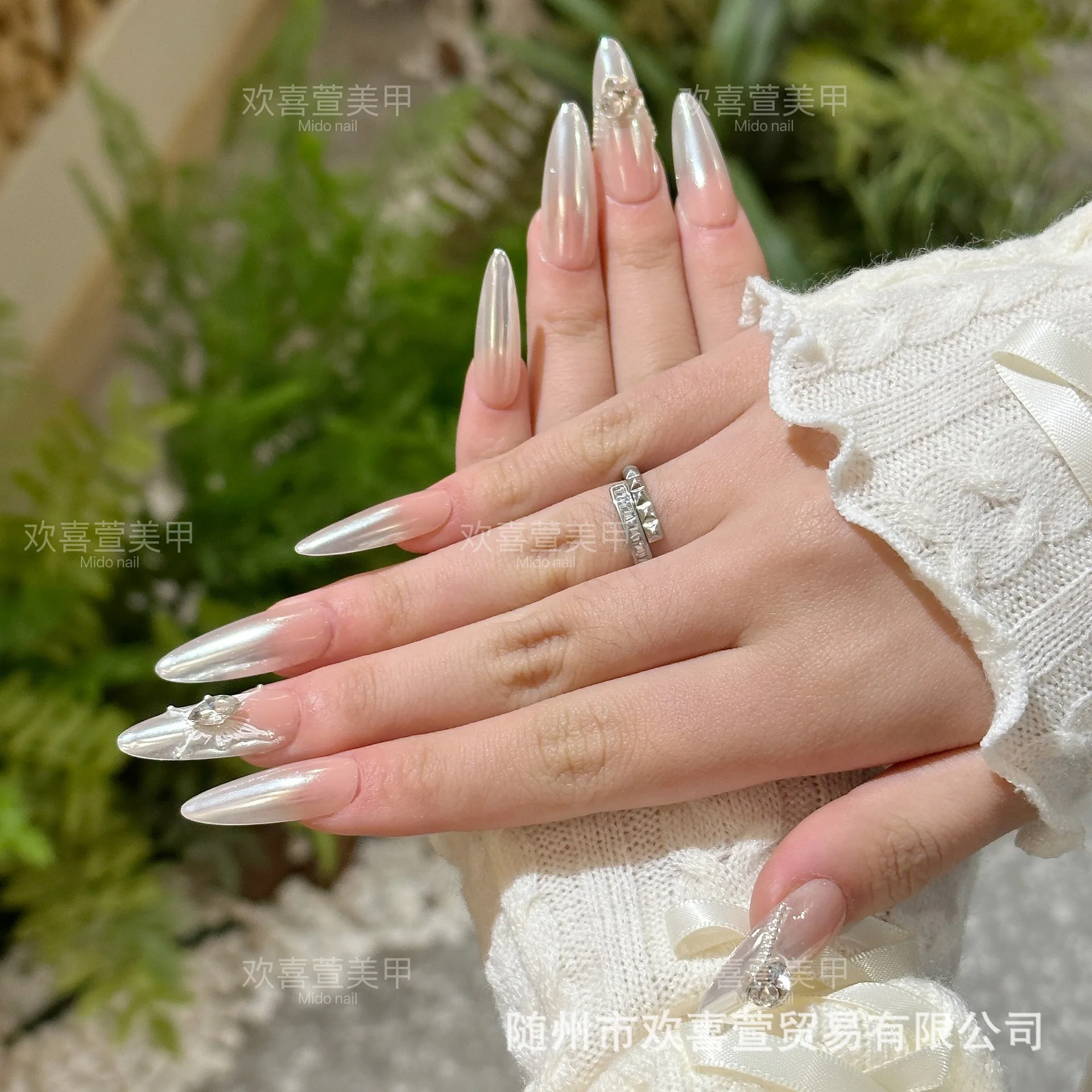 10 قطع من الأظافر الاصطناعية ا - مراجعة Nail Art Full Cat Eye وسعره