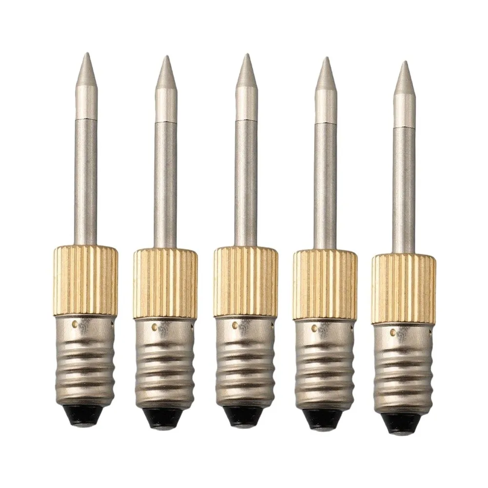 5PCS Replacement Soldering Iron Tips Threaded Copper Core For Electric Soldering Iron General Welding Repair Tools