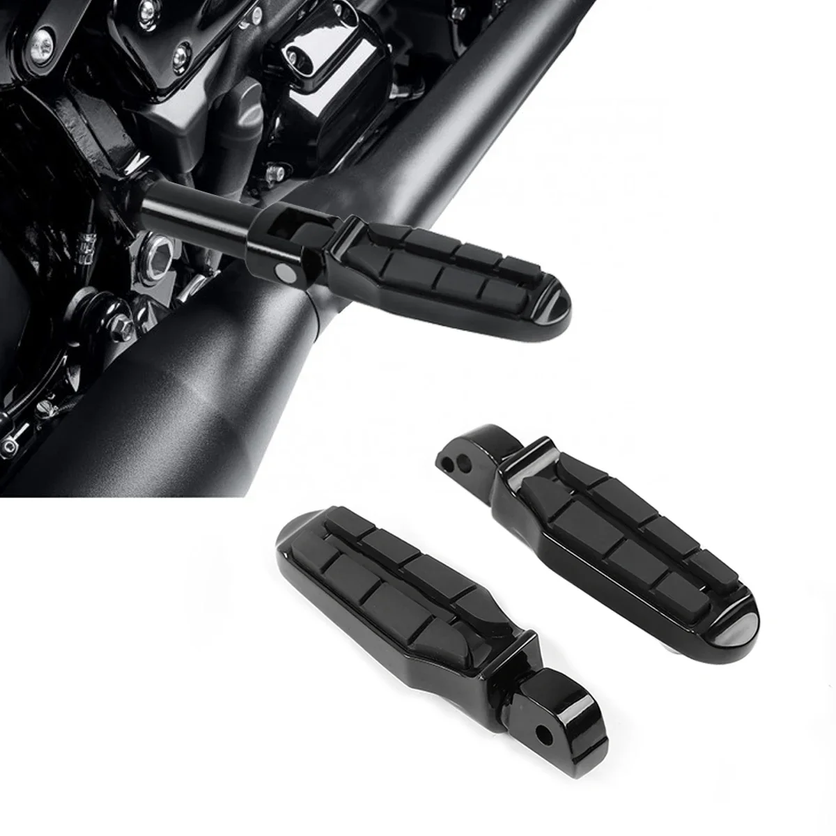 

Rear Passenger Footpegs Footrests For Harley FXFBS Fat Bob 114 FXLRS Low Rider S FXST Softail Standard 107 FLHC Heritage Classic