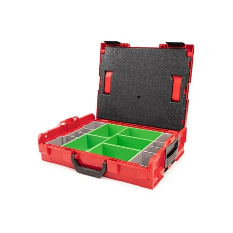 

Shallow Stacking Tool Box L-BOXX 1 with 7-Piece Organizer Bin Set and Lid Insert OLB91009