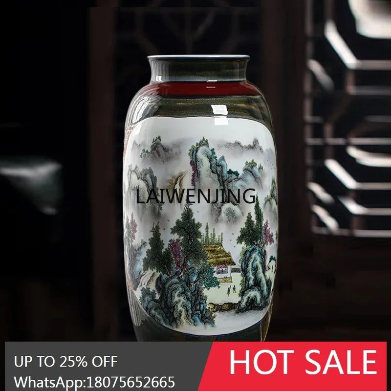 CY Jingdezhen ceramics living room Wuzi Dengke ornament antique home decoration vase