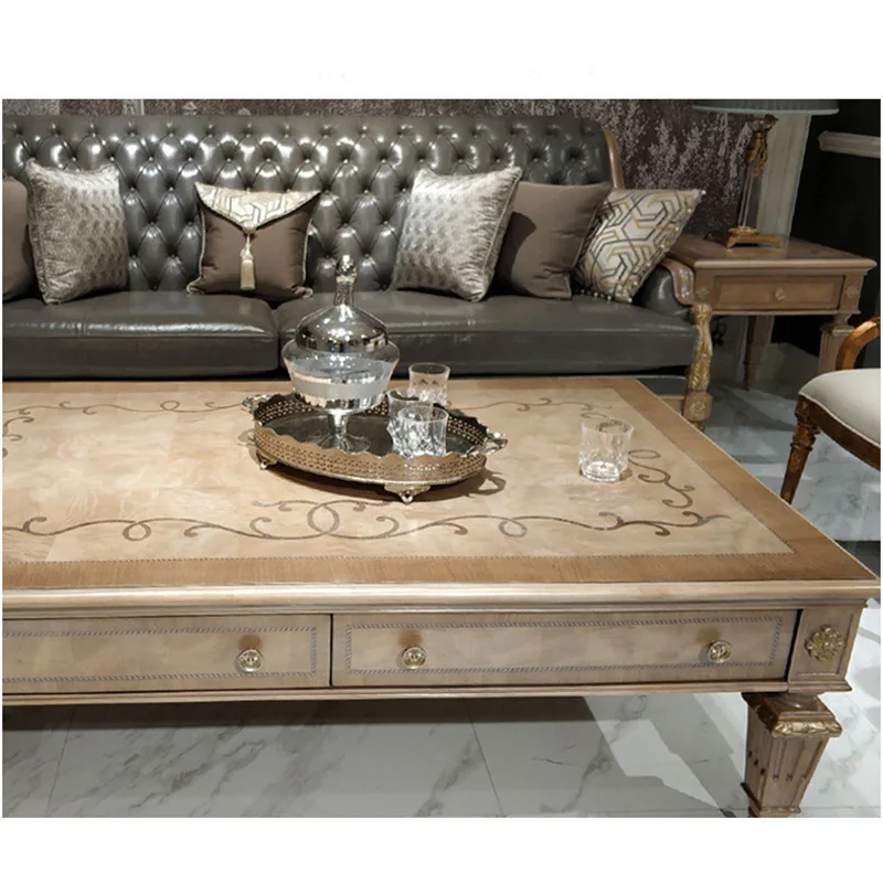 

Alexander Italian coffee table European coffee table birch veneer parquet large apartment living room coffee table furniture