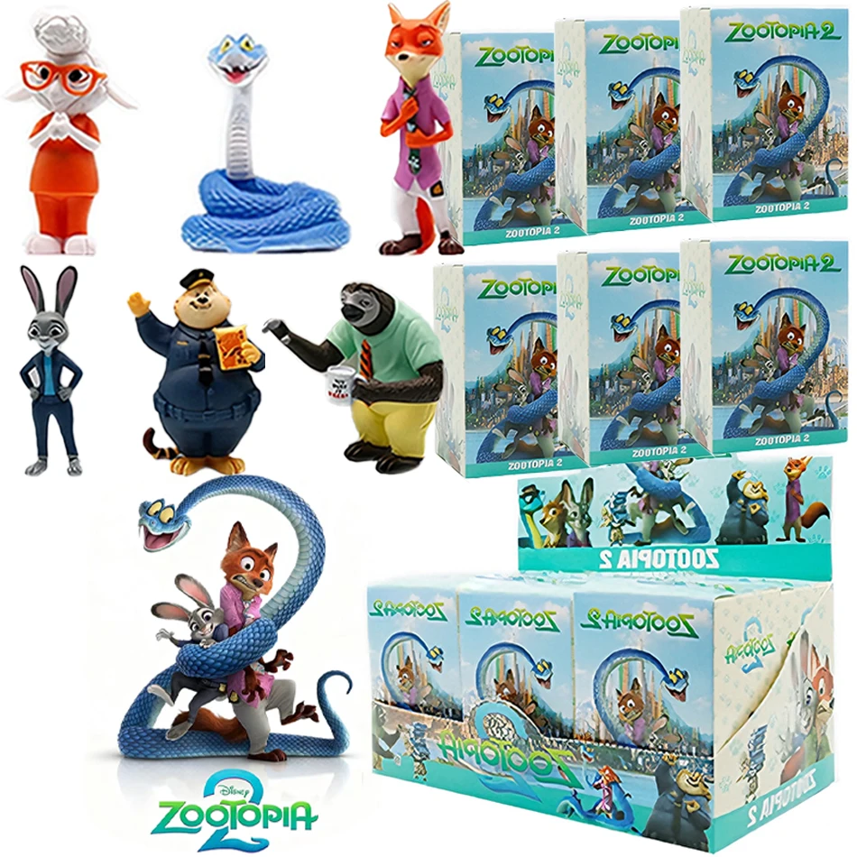 

2026 Disney Crazy Zootopia фильм Джуди и Ник мультфильм слепая коробка для вечеринок модное украшение загадочная коробка-сюрприз подарки игрушка