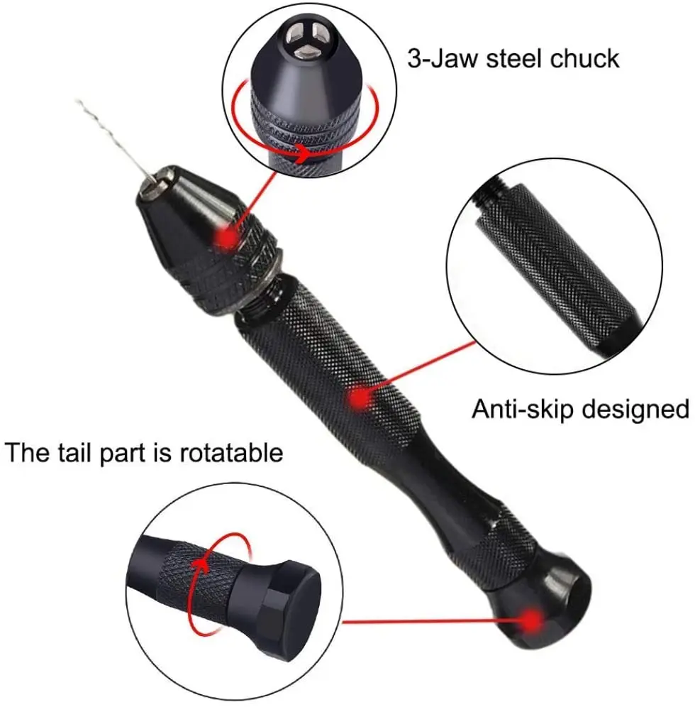 Độ Chính Xác Pin Kềm Ê Tay Bộ Mũi Khoan Với 10 Mini Micro Xoắn Mũi Khoan Gỗ Dụng Cụ Quay Cho Nhựa Trang Sức hạt Óc Chó Hổ Phách
