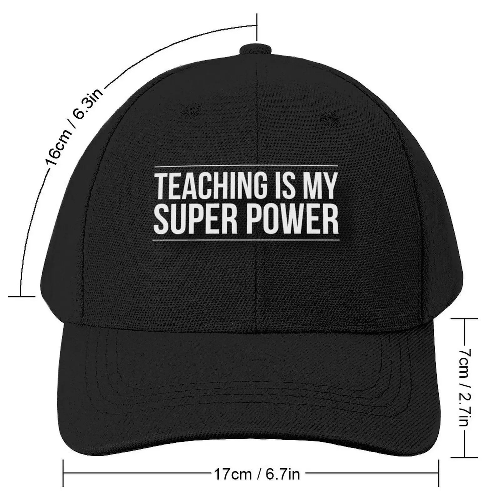 Teaching is my super power essential shirt Baseball Cap Christmas Hat black Man Women's