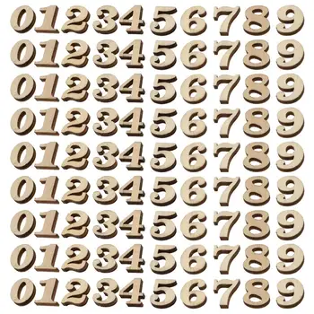 200 قطعة/100 قطعة شرائح خشبية عدد شرائح خشبية لم تنته القواطع رقائق الخشب الصغيرة لغز كتل ديكور ساعة غير مطلية