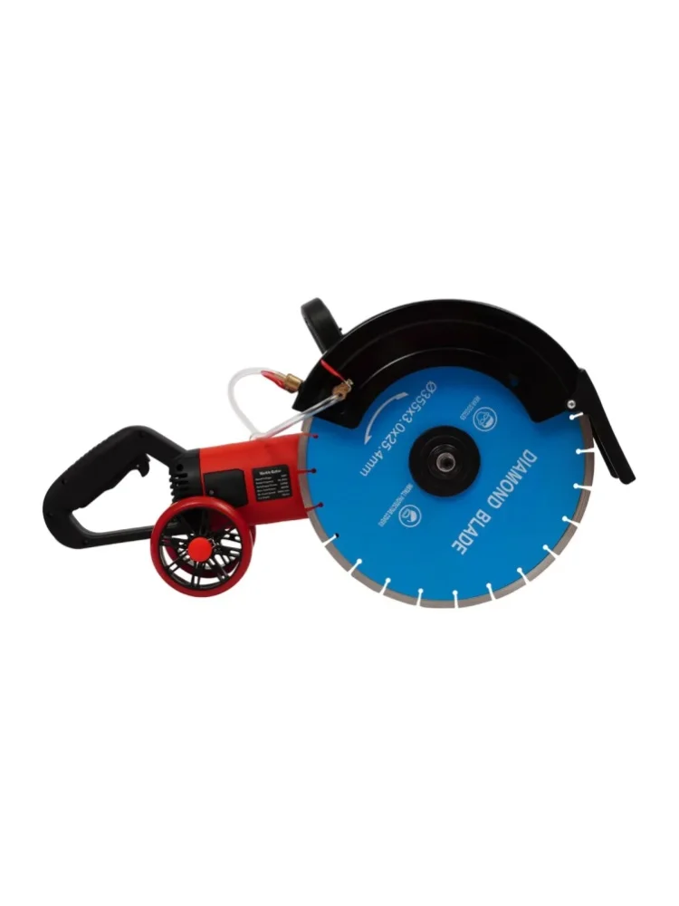 3500W Elektrische Betonsäge, 14 Zoll Handgeführte Nass-Kreissäge, 5,31 Zoll maximale Schnitthöhe, Trennsäge mit Wasserpumpe & 13,78 Zoll Diamantklinge, Mauernutfräse für Stein, Ziegel, Asphalt, 220V