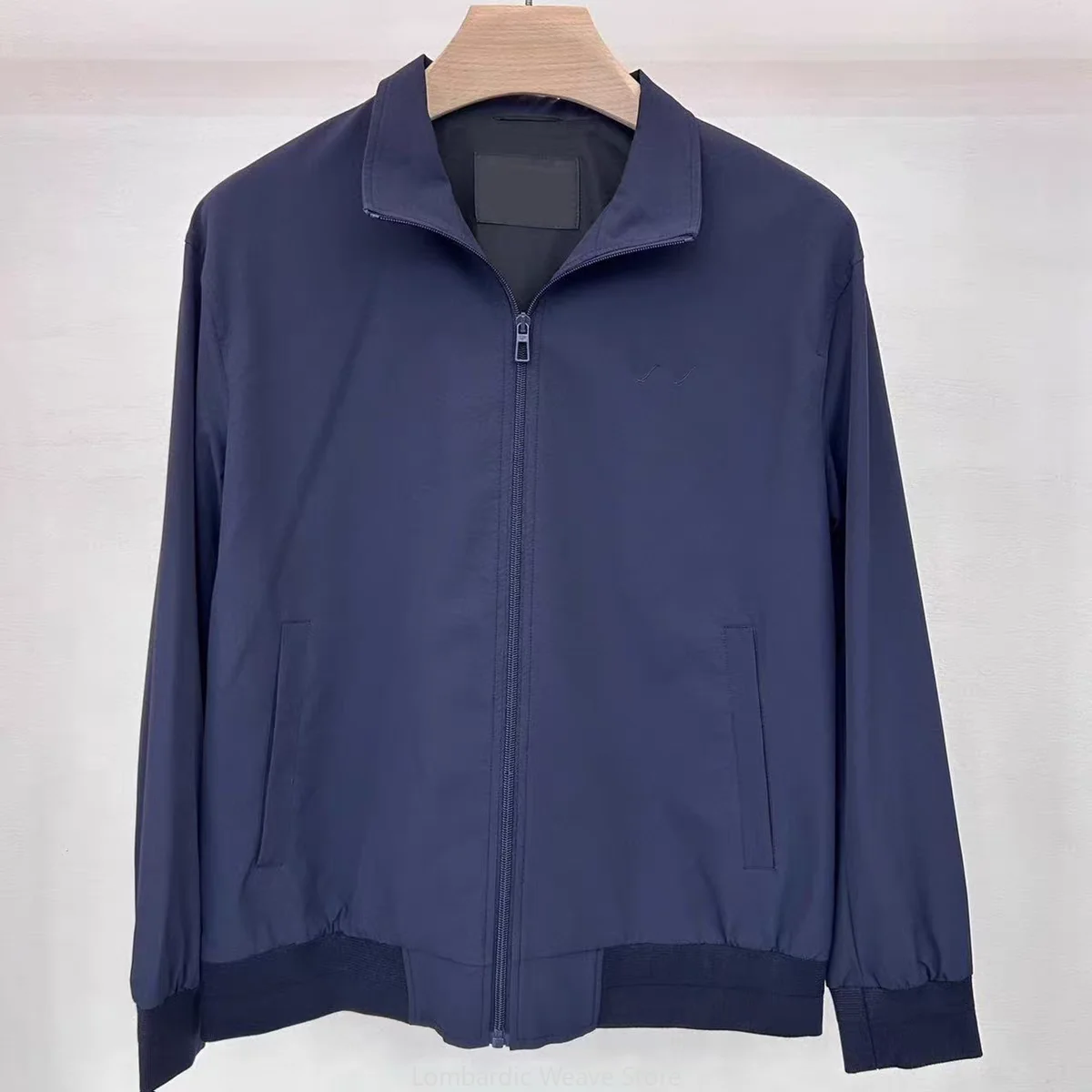 

LP letter embroidered business stand-up collar casual jacket