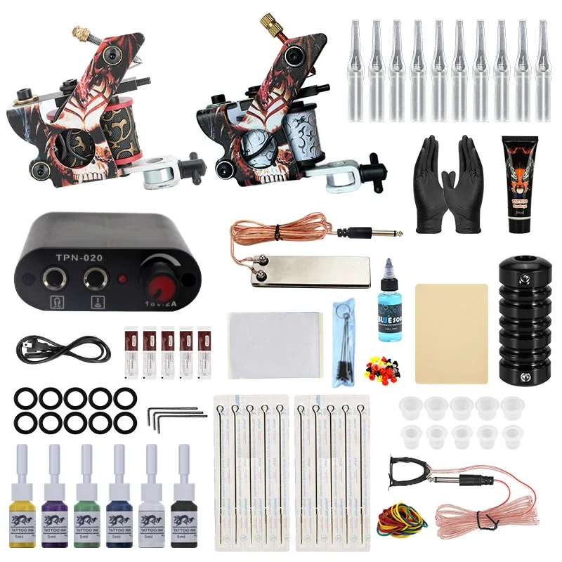 Demon double tattoo machine set tattoo special tattoo set beginners practice set