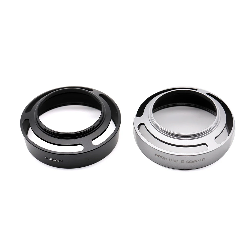Camera Metal Lens Hood Vented Wide-angle 43mm Screw-in Lente Protect For Fuji XF 35mm/23mm f/2 R WR Lens Hood