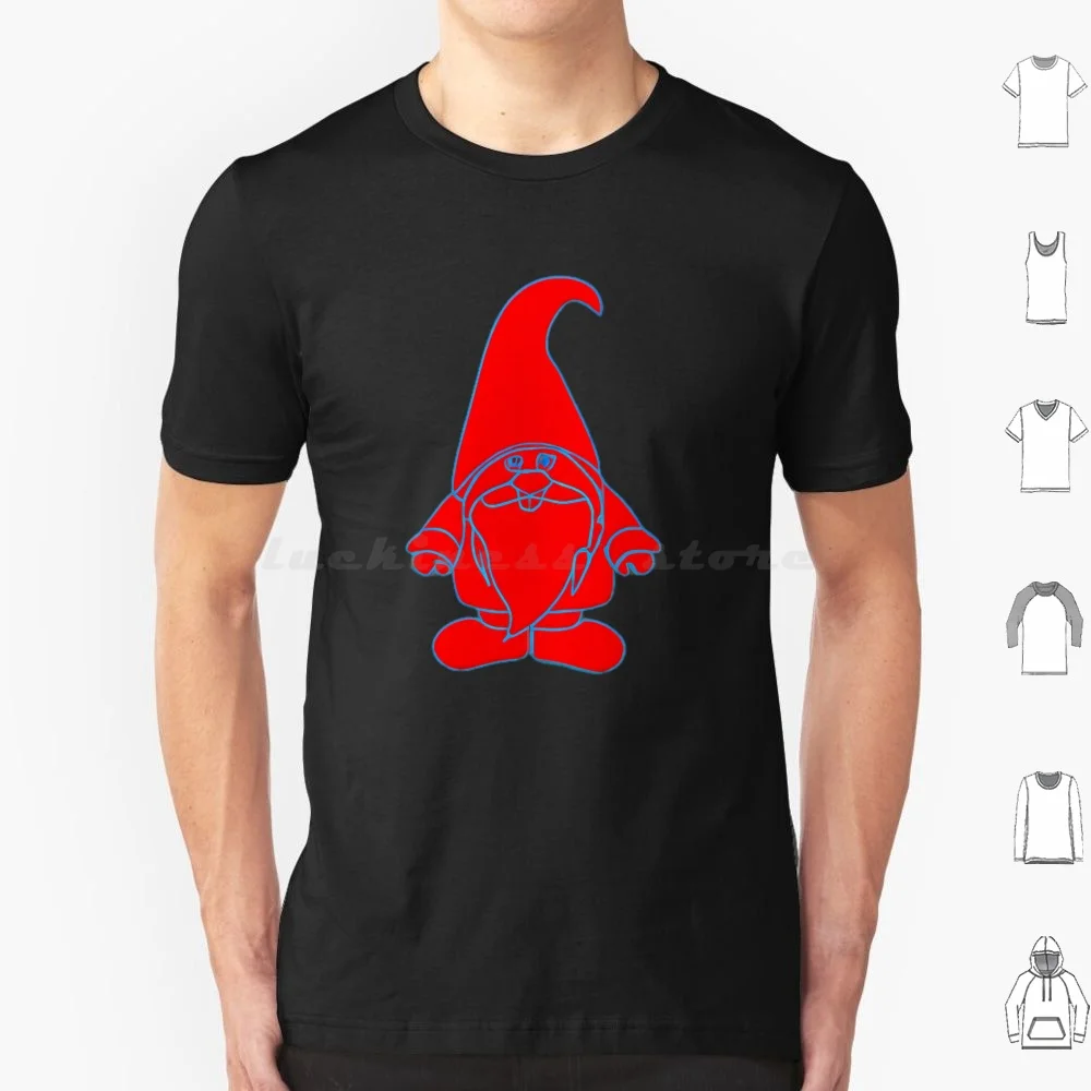 Red Neon Gnome T Shirt Big Size 100% Cotton Anime Funny Meme Humour 1 2 3 4 Pink Humor Tumblr Christmas Gnome Gnomes Christmas