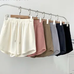 2024 New Summer Sports Shorts Women's Korean High Waist Loose Large Size Student Youth Home Sleepwear Running Yoga Shorts