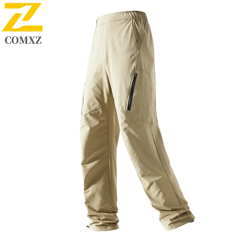 Men's Cargo Pants 2025 Autumn Wide Leg Pure Color Versatile Pants Comfortable Hiking Daily Fashion Metropolitan Style Trousers