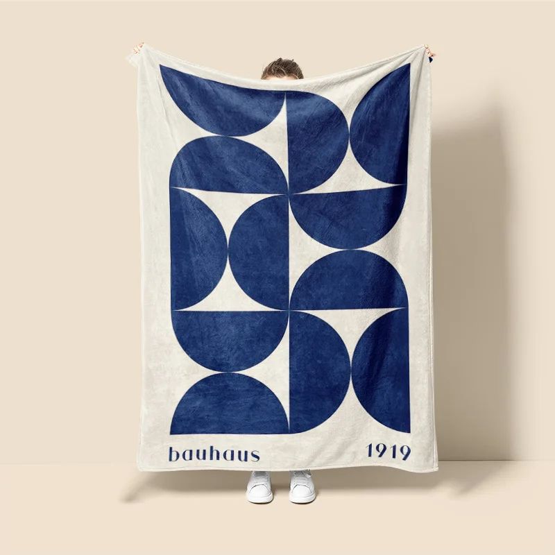 موراندي اللون بطانية مجردة النباتية الكتابة على الجدران تصميم الاسكندنافية الحد الأدنى أريكة بطانية مقهى المنزل ثنائي الغرض #6