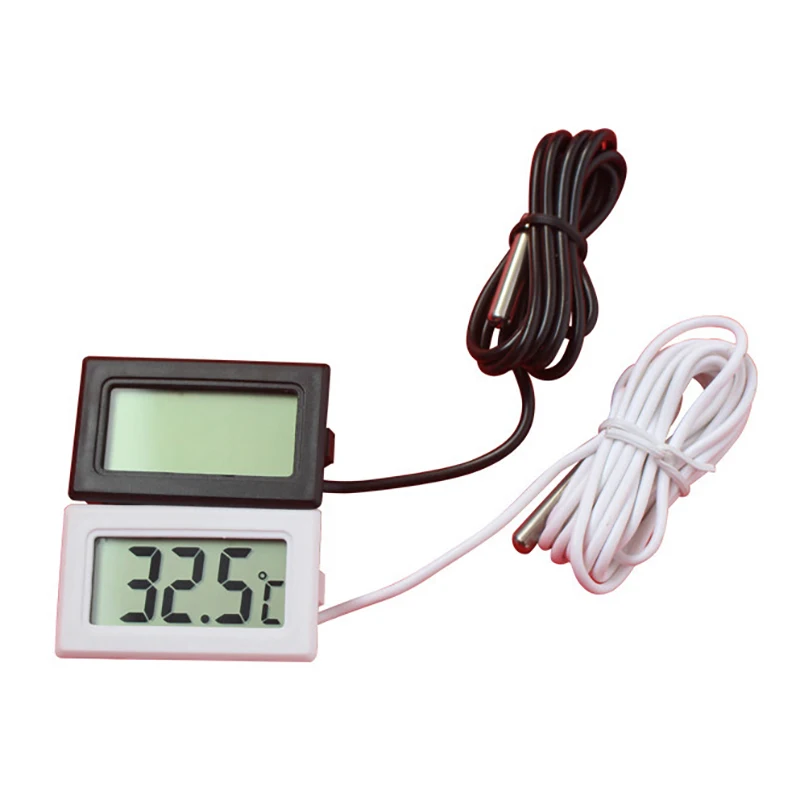 Mini LCD Digital Thermometer With Waterproof Probe Indoor Outdoor Convenient Temperature Sensor For Refrigerator Fridge Aquarium