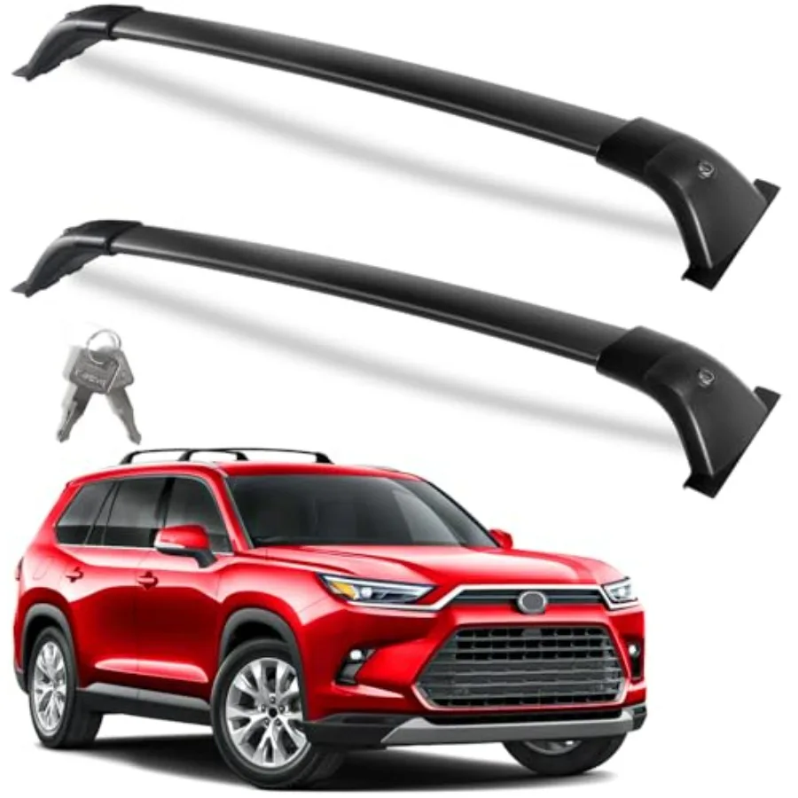 

Heavy Duty Black Upgraded Roof Rack Cross Bars 260lbs Compatible with Grand Highlander Lexus TX 2024-2026 Metal Lockable Alumi