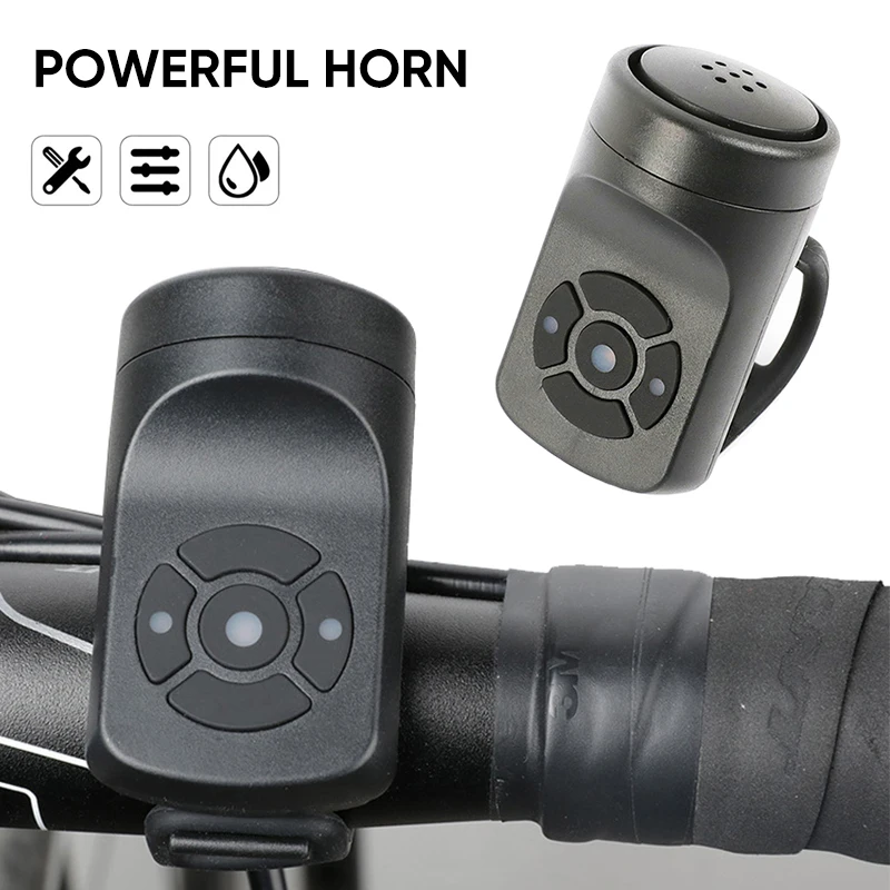 Claxon de bicicleta eléctrica potente, timbre de bicicleta recargable, timbre de seguridad, alarma de sonido, accesorios de bicicleta