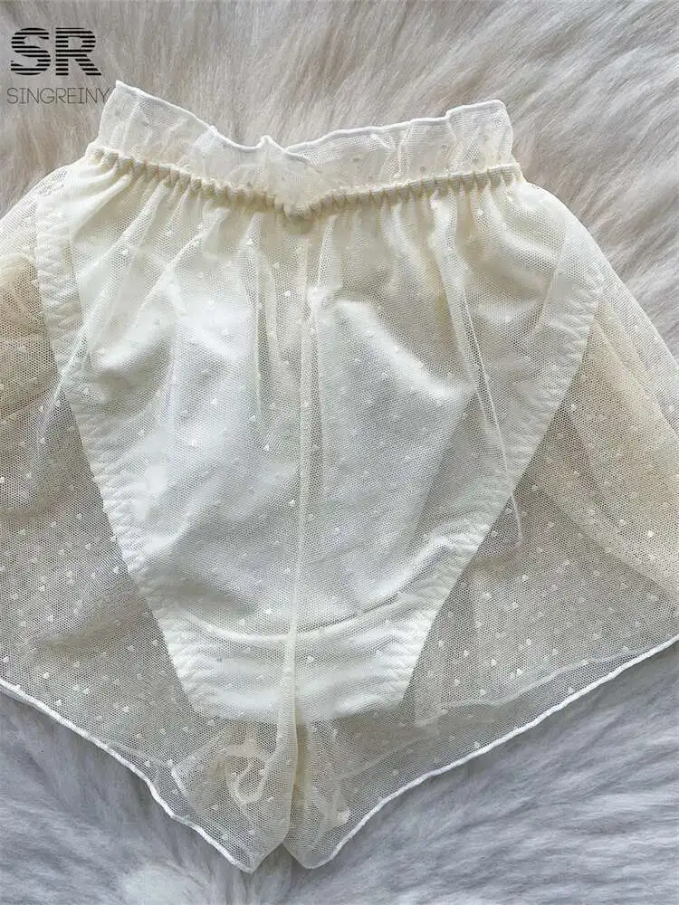 

BabYoung летние пляжные костюмы женские без рукавов с открытой спиной камзол + прозрачные сетчатые шорты 3D цветочный дизайн отпуск сексуальный комплект из 2 предметов