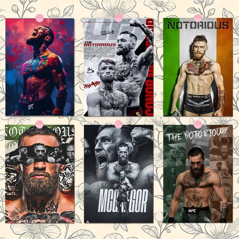 Boxing C-Conor McGregor-es Poster Matte Self-Adhesive Wall Art Print Living Room Bedroom Home Decor