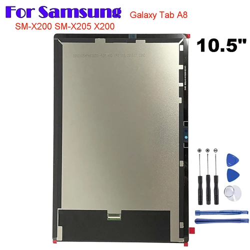 Para Samsung Galaxy Tab A8 10,5 ""SM-X200 SM-X205 X200 X205 pantalla LCD Digitalizador de pantalla táctil reparación de ensamblaje de vidrio