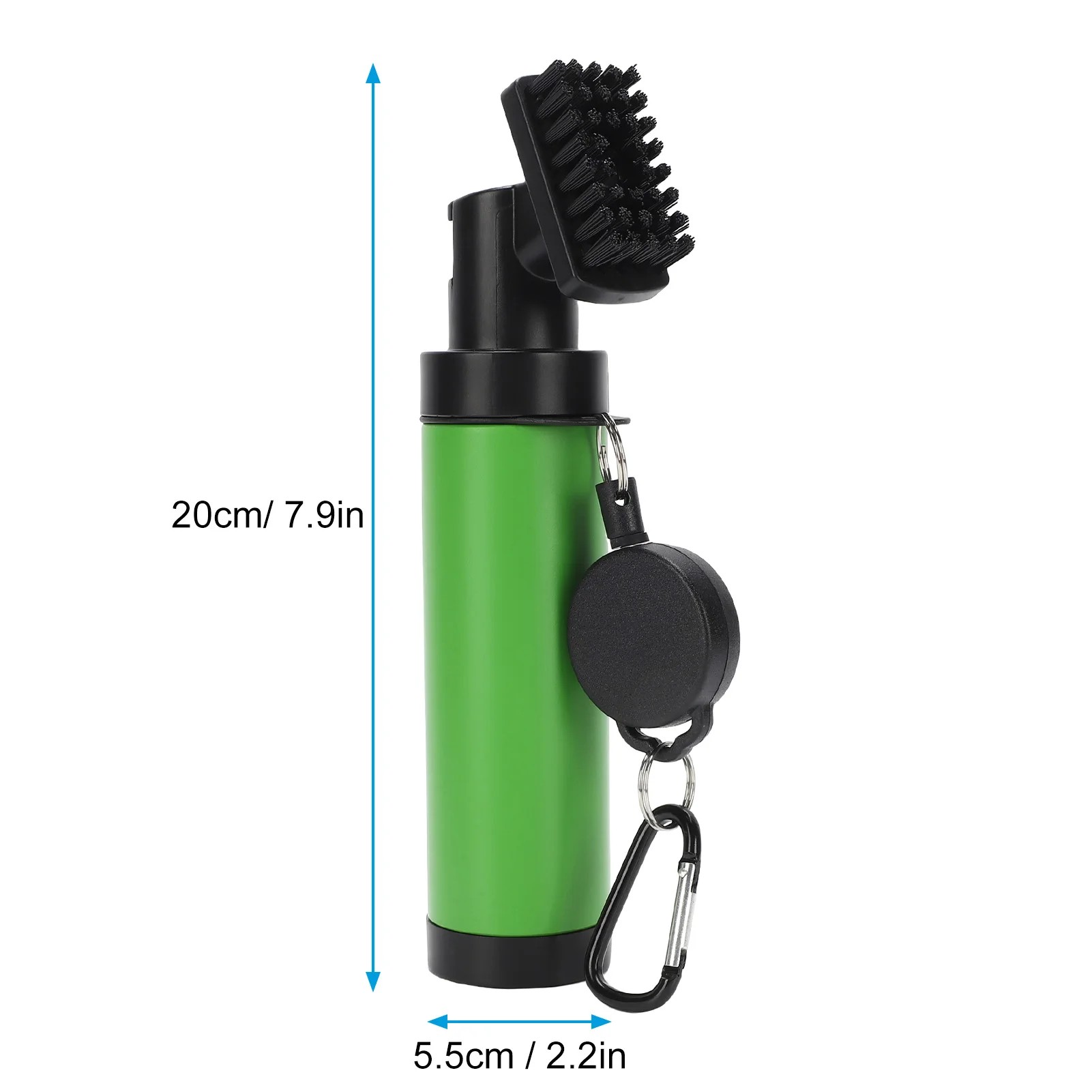 แปรงทำความสะอาดพร้อมสเปรย์ฉีดน้ำแรงดันสูง ความจุขนาดใหญ่ 150 มล. พกพาสะดวกสำหรับไม้กอล์ฟ แปรงทำความสะอาดหัวไม้กอล์ฟ