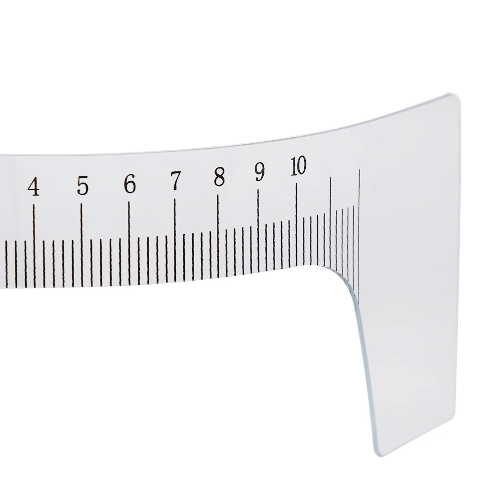 10PCS Herbruikbare Semi Permanente Wenkbrauw Heerser Eye Brow Measure Tool Wenkbrauw Gids Heerser Microblading Caliper Stencil Makeup Tools