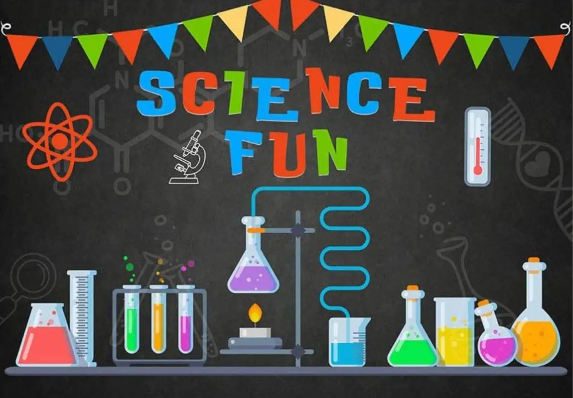 Science Photography Background Customized Funny Scientist Birthday Background Party Portrait Decoration Props Photography Studio