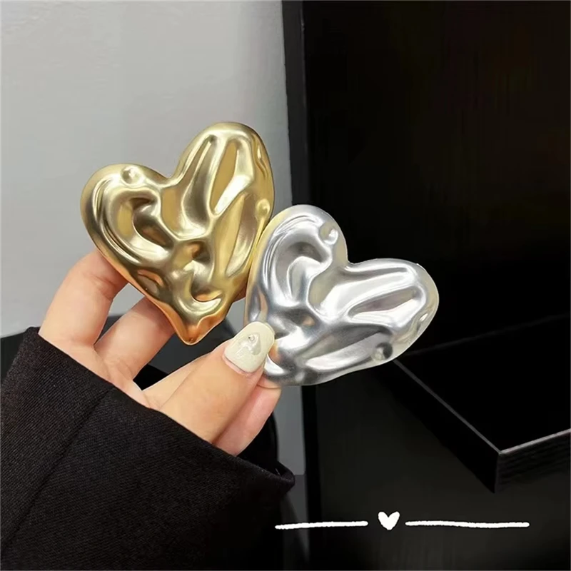 Luxury Metal Pleated Heart Bracket Phone Grip Tok Griptok Holder For iPhone Samsung Universal Accessories Stand Socket Holder