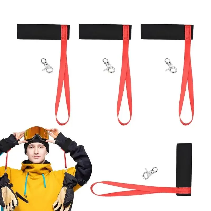 4Pcs Elastic Ski Glove Wrist Straps, Safety Leash Holder, Winter Sports Ski Gloves Strap, Skiing Replacement Accessories