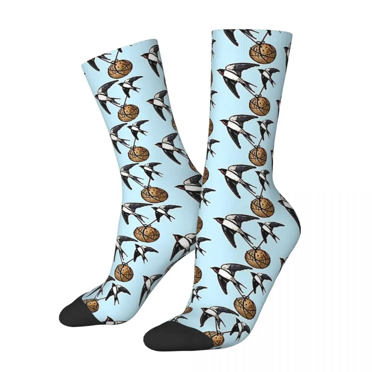 

European Or African Swallow Socks Harajuku Sweat Absorbing Stockings All Season Long Socks Accessories for Unisex Gifts