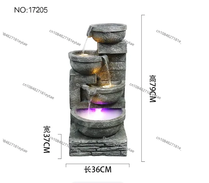 Indoor/Outdoor Garden Water Fountain - 42.5inches Modern Floor-Standing Cascading Water Feature,Fountains