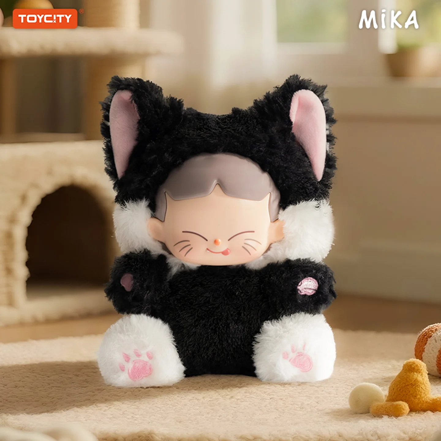 Toycity "Cat Cafe in Operation" سلسلة MIKA صندوق أعمى من القطيفة قلادة لطيفة صندوق غامض محشوة لعب الأطفال هدايا عيد الميلاد #4