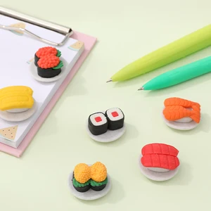 Eraser Sushi cho học sinh, cao su văn phòng tiểu học, phong cách sáng tạo, sửa chữa mềm, nhà bếp sushi kawaii, đồ dùng học tập, 1PC 10 Sushi cao su bán hàng chính - №9
