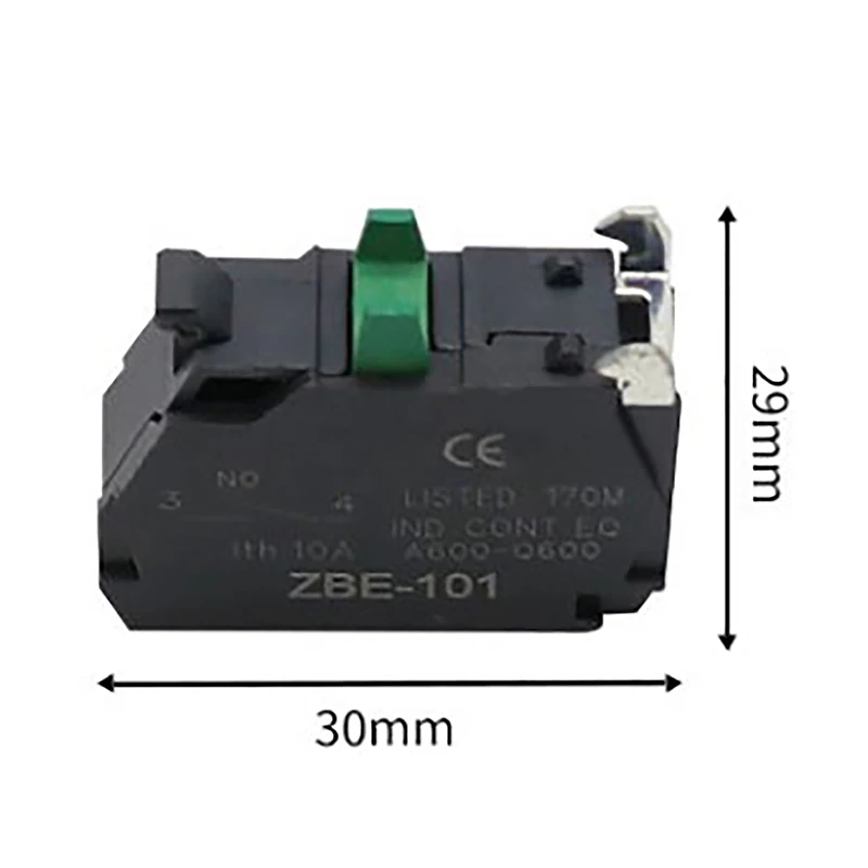 1 Stuks XB4-XB5 Hoge Sterkte Vlamvertragende Contactbasis 101-Een Normaal Open ZBE-102-Een Normaal Gesloten