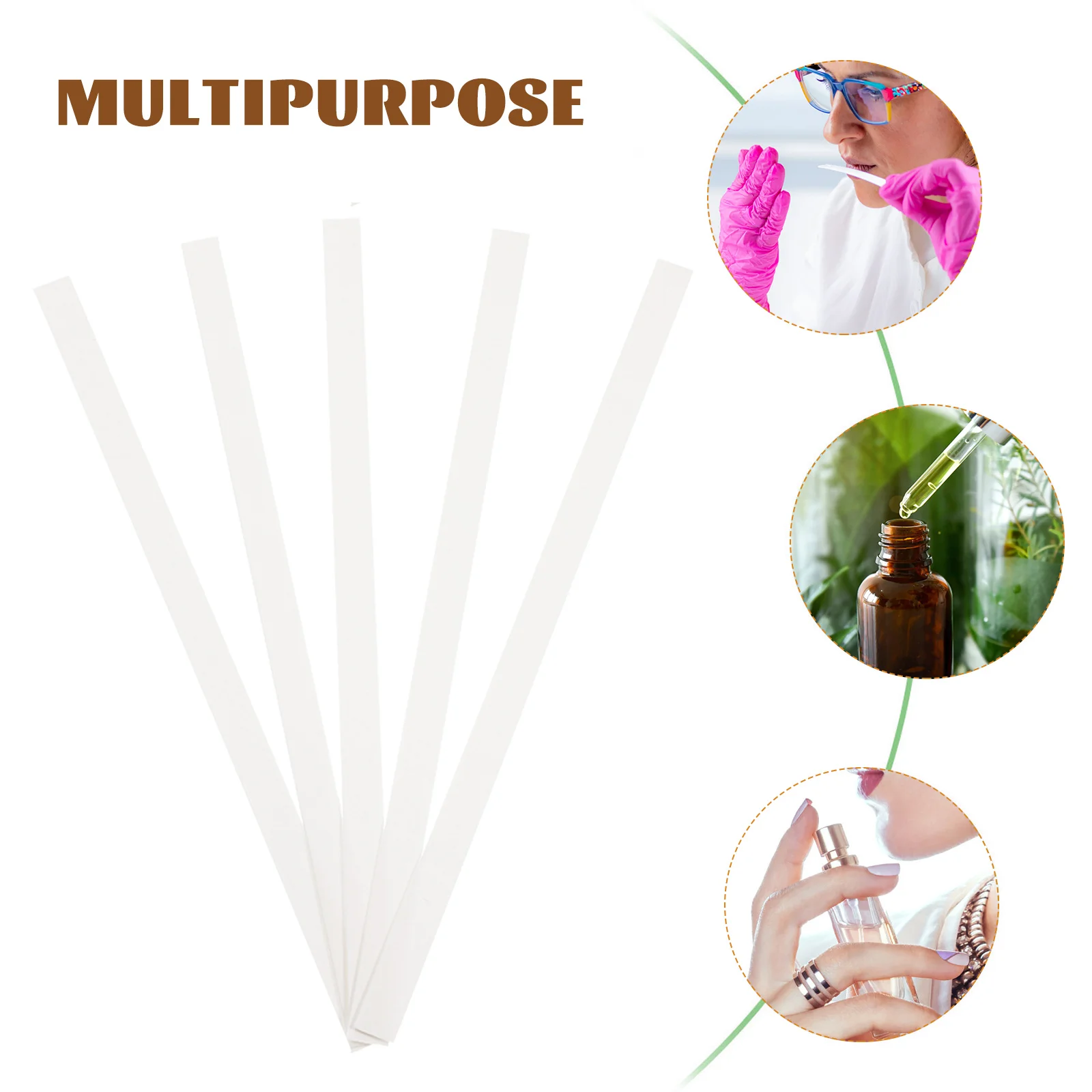 100 Pcs Perfume Scent Testing Supplies Essential Oil Strips Paper Aromatherapy Tester Fragrance