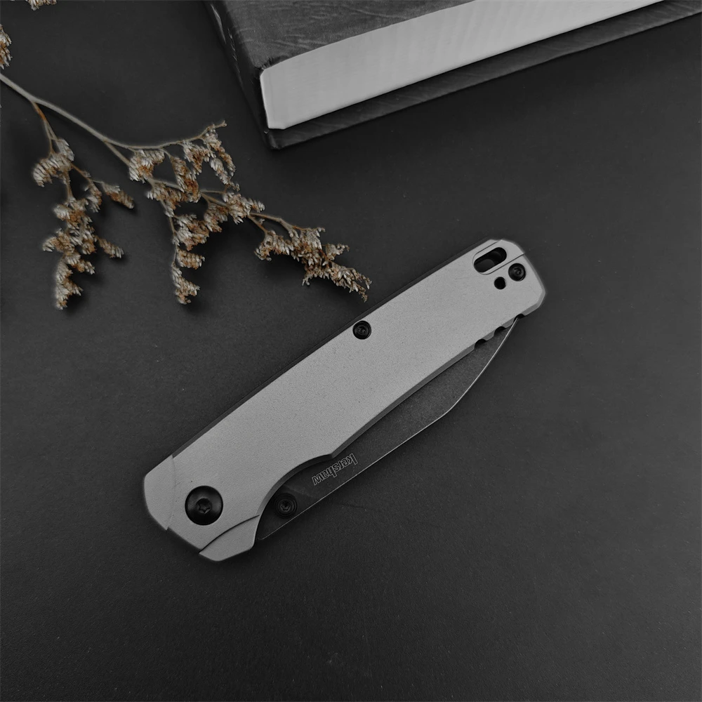 KS 6105 BLK KVT Folding Knife CPM MagnaCut PVD Blade Anodized Aluminum Handle Bushcraft Knife Tactical Multifunction EDC Tool