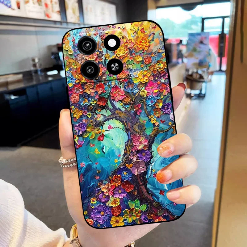 For ZTE Blade A55 Phone Cover Back Case For ZTE Blade A35 Shockproof Bumper Soft TPU Silicone Astronaut Printed Case Cover