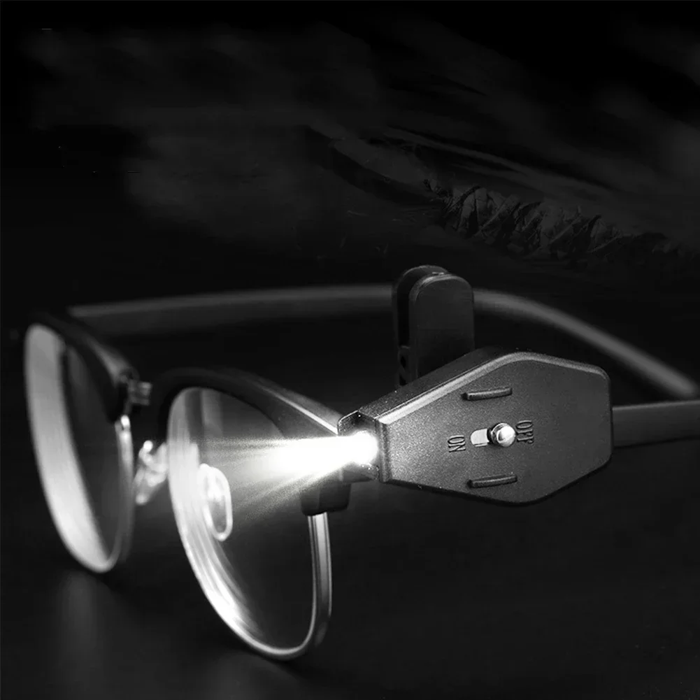 Mini LED Eyeglass Clip On Universal Night Light Book Reading Lights For Eyeglass Outdoor Tools 360° Flexible Mini Book Lamp