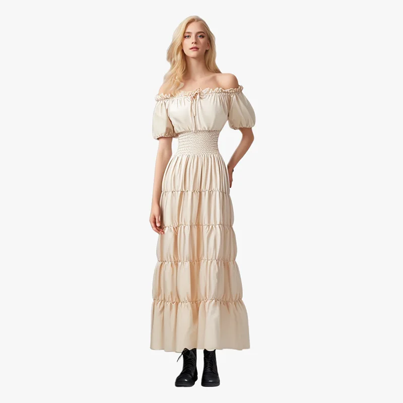 

Medieval Vintage Women's Victorian Puff Sleeve Dress Cosplay Halloween Masquerade Party Dance Role Play Performance Costume 2025