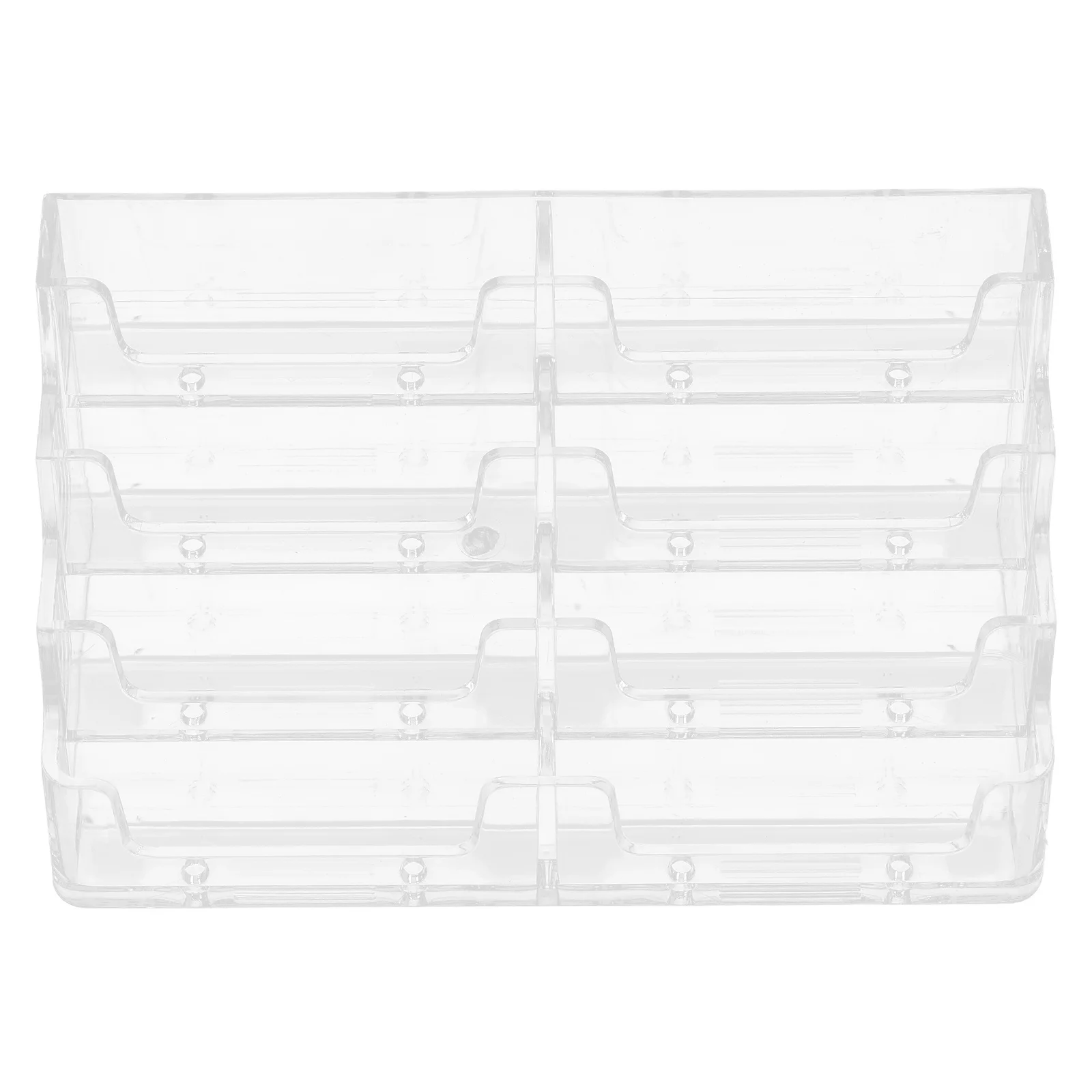 

3-Tier Acrylic Business Holder Transparent Desk Organizer Stand Storage Rack Name Card Case Table Office Use Card Display Holder