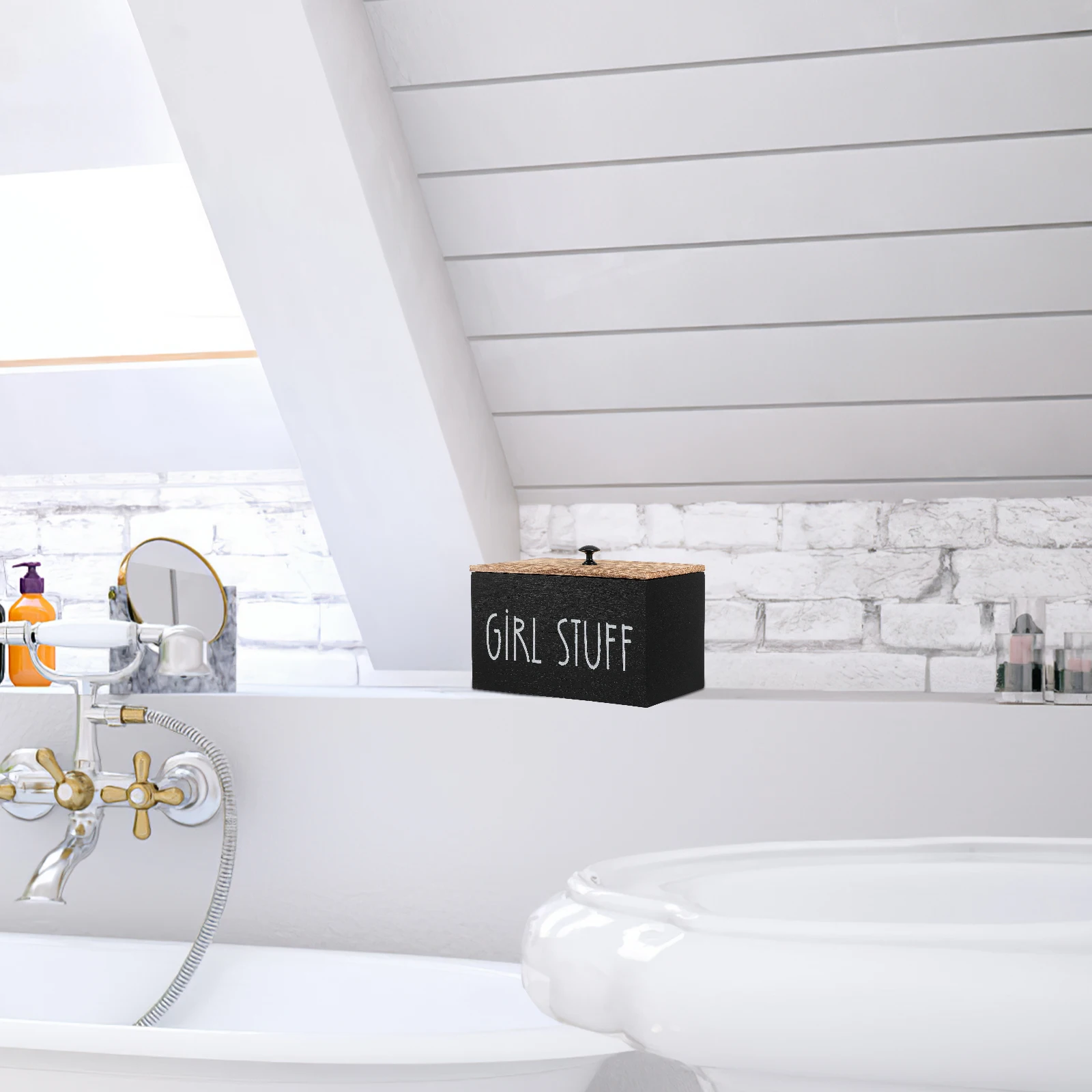 

Деревянный держатель для тампонов, коробка для ванной комнаты, ганайзер, гигиенические ватные диски, контейнер для хранения белья, контейнер для хранения продуктов, чехол с крышкой, женский