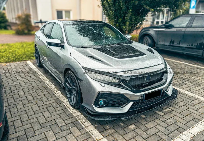 

suitable for USA Warehouse Car Front Grill for Honda Type R FK8 Fiber Glass Front Bumper Grill Grille